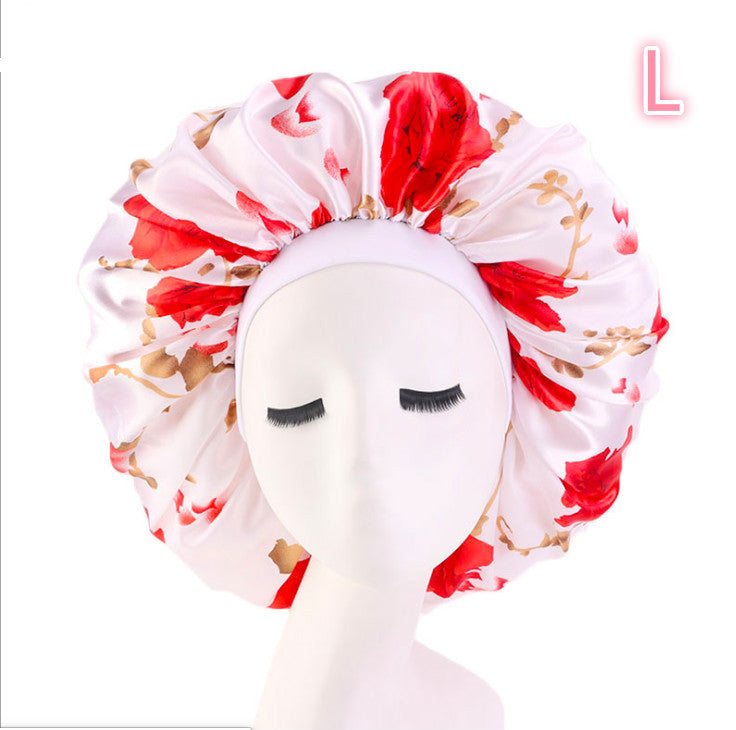 Beauty print Satin silk Bonnet sleep night cap Beauty print Satin silk Bonnet sleep night cap